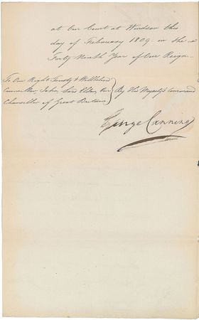 Lot #238 King George III: An 1809 appointment for the legation to “Our good Friends the United States of America” - Image 2