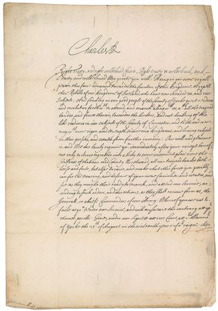 Lot #223 King Charles I: The king seeks support against the north-invading Covenanters - Image 1