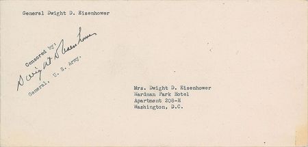 Lot #73 Dwight D. Eisenhower: A birthday letter from Ike, listing his closest aides (