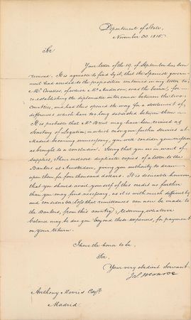 Lot #9 James Monroe: Re-establishing the