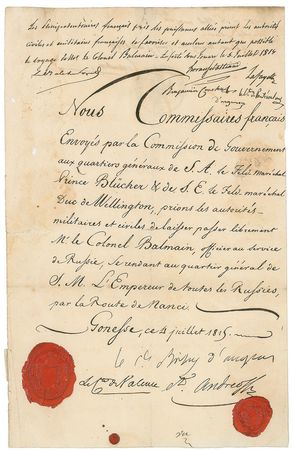 Lot #402 Marquis de Lafayette Archive of (18) Items: Extensive archive revealing the Marquis de Lafayette's thoughts on the military, politics, and change in France - Image 1