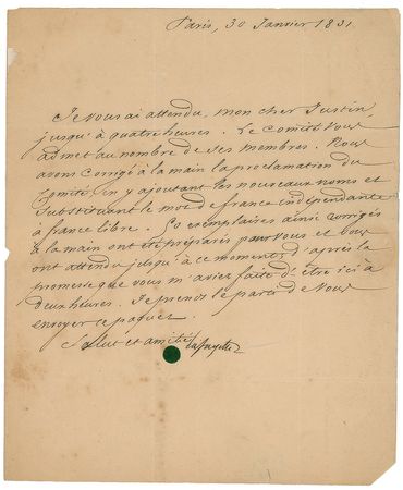 Lot #402 Marquis de Lafayette Archive of (18) Items: Extensive archive revealing the Marquis de Lafayette's thoughts on the military, politics, and change in France - Image 8