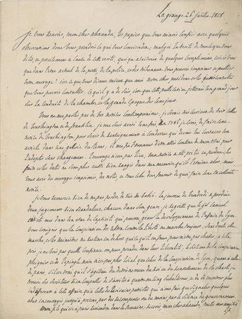 Lot #402 Marquis de Lafayette Archive of (18) Items: Extensive archive revealing the Marquis de Lafayette's thoughts on the military, politics, and change in France - Image 14