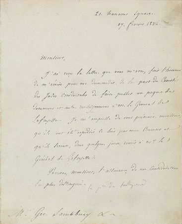 Lot #402 Marquis de Lafayette Archive of (18) Items: Extensive archive revealing the Marquis de Lafayette's thoughts on the military, politics, and change in France - Image 16