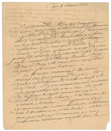 Lot #402 Marquis de Lafayette Archive of (18) Items: Extensive archive revealing the Marquis de Lafayette's thoughts on the military, politics, and change in France - Image 17