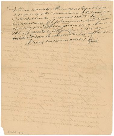 Lot #402 Marquis de Lafayette Archive of (18) Items: Extensive archive revealing the Marquis de Lafayette's thoughts on the military, politics, and change in France - Image 18