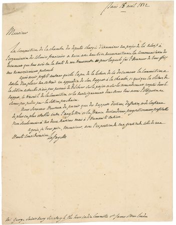 Lot #402 Marquis de Lafayette Archive of (18) Items: Extensive archive revealing the Marquis de Lafayette's thoughts on the military, politics, and change in France - Image 22