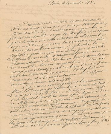 Lot #402 Marquis de Lafayette Archive of (18) Items: Extensive archive revealing the Marquis de Lafayette's thoughts on the military, politics, and change in France - Image 23