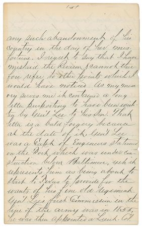 Lot #403 Jefferson Davis: The Confederate president defends his commander: 