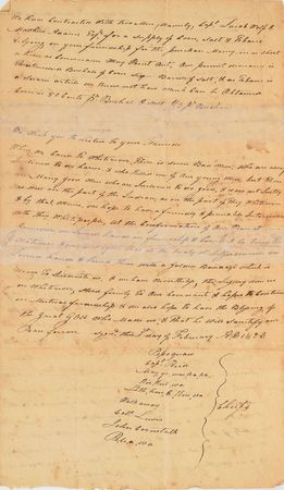 Lot #295 Shawnee and Delaware Indians: Remarkable collection of letters directed to the Superintendent of Indian Affairs in the 1820s, revealing the various hardships suffered by the Shawnee and Delaware Tribes - Image 4