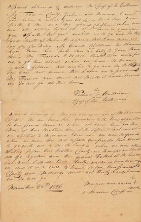 Lot #295 Shawnee and Delaware Indians: Remarkable collection of letters directed to the Superintendent of Indian Affairs in the 1820s, revealing the various hardships suffered by the Shawnee and Delaware Tribes - Image 5