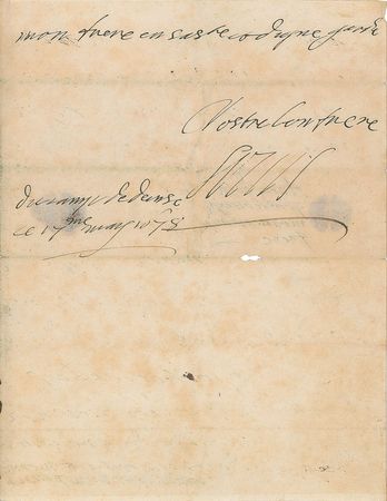 Lot #247 King Louis XIV: In the waning days of the Franco-Dutch War, King Louis writes to his British ally, King Charles II - Image 3