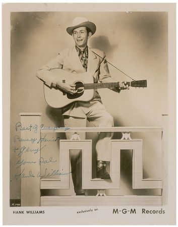 Lot #667 Hank Williams: Incredible early MGM Records photo of the honky-tonk legend - Image 1