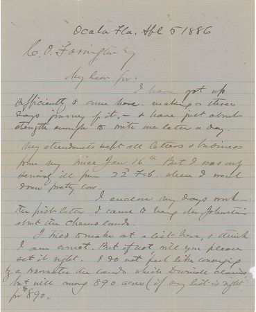 Lot #400 Joshua Lawrence Chamberlain Handwritten Letter Signed - Image 1