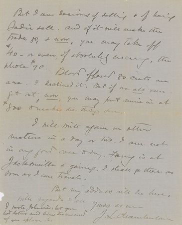 Lot #400 Joshua Lawrence Chamberlain Handwritten Letter Signed - Image 2
