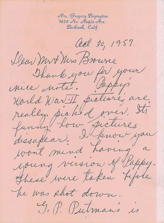 Lot #424 Pappy Boyington Signed Photograph - Image 2