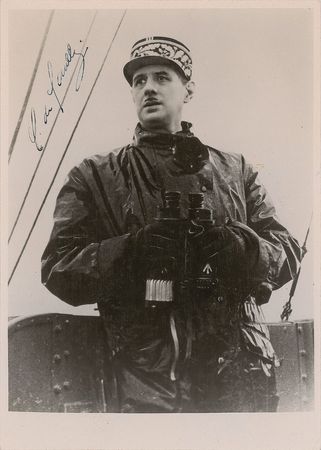 Lot #214 Charles de Gaulle Signed Photograph - Image 2