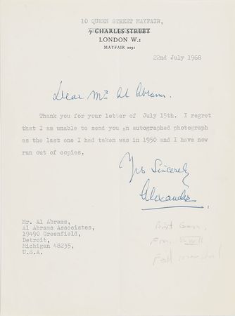 Lot #421 Harold Alexander of Tunis Book and Typed Letter Signed - Image 3
