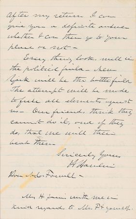 Lot #321 Hannibal Hamlin: 