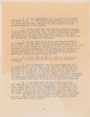 Lot #774 Humphrey Bogart and Lauren Bacall Signed Documents - Image 2