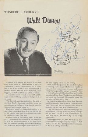 Lot #580 Walt Disney: Presiding over the 1966 Pasadena Rose Bowl Parade - Image 1