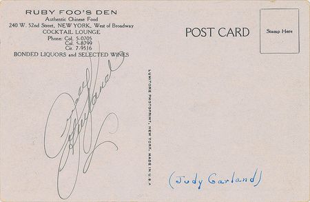 Lot #779 Judy Garland Signature - Image 1