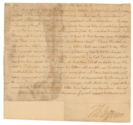 Lot #6 Thomas Jefferson: 