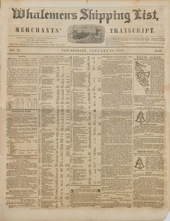 Lot #289 New Bedford Whaling Newspaper - Image 1