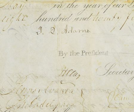 Lot #16 John Quincy Adams and Henry Clay Signed Document - Image 2