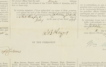 Lot #39 Rutherford B. Hayes: Whaling papers for a 