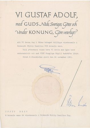Lot #340 Scandinavian Royalty: King Gustaf VI Adolf of Sweden and Queen Louise of Sweden - Image 1