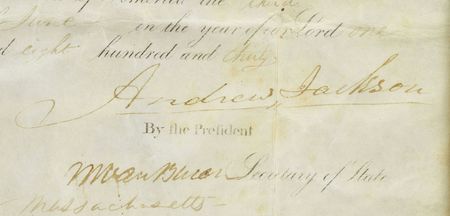 Lot #18 Andrew Jackson and Martin Van Buren Signed Document - Image 3