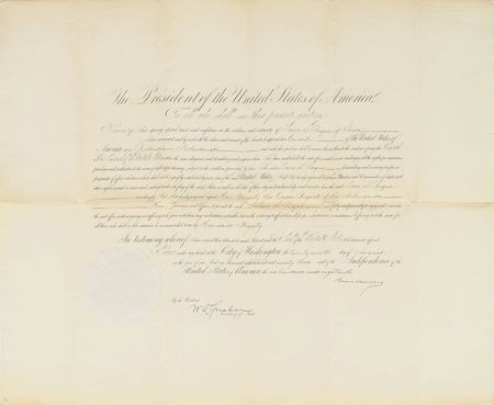 Lot #96 Grover Cleveland Signed Document - Image 1