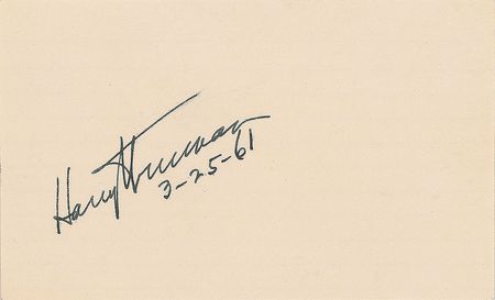 Lot #153 William H. Taft and Harry S. Truman Signatures - Image 1