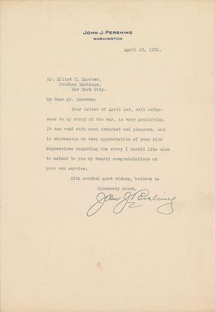 Lot #450 John J. Pershing Letters - Image 1