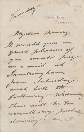 Lot #230 King Edward VII Handwritten Letter Signed - Image 1