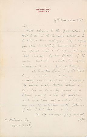 Lot #333 King Edward VII Signed Letter - Image 1