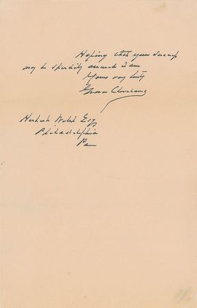 Lot #49 Grover Cleveland Handwritten Letter Signed - Image 2