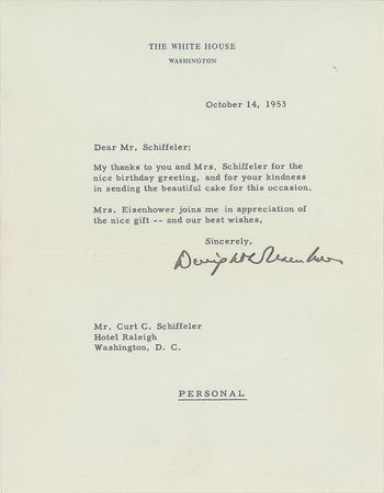 Lot #71 Dwight and Mamie Eisenhower Typed Letters Signed - Image 1