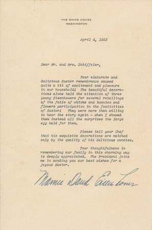 Lot #71 Dwight and Mamie Eisenhower Typed Letters Signed - Image 2