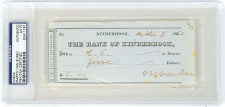 Lot #21 Martin Van Buren Check
