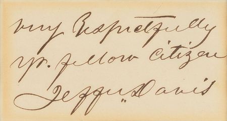 Lot #401 Jefferson Davis Signature - Image 2