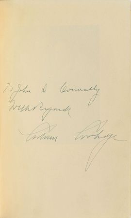 Lot #101 Calvin Coolidge Book - Image 1