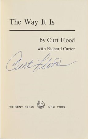 Lot #999 Curt Flood Book - Image 1