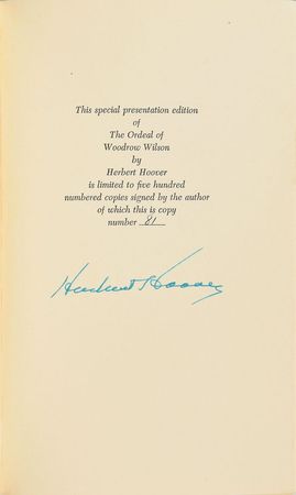 Lot #123 Herbert Hoover Book - Image 1