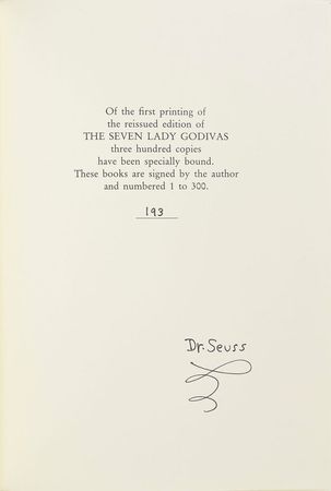 Lot #637 Dr. Seuss Book - Image 1