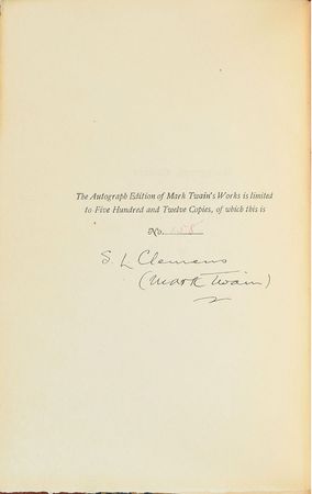 Lot #591 Samuel L. Clemens: Twice-signed special edition of The Innocents Abroad - Image 1