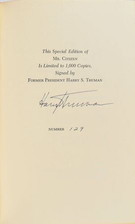 Lot #159 Harry S. Truman Book - Image 1