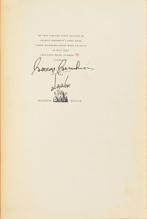 Lot #662 George Gershwin: Limited edition of Gershwin's Songbook, signed by composer and illustrator - Image 1