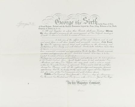 Lot #242 King George VI Signed Document - Image 1